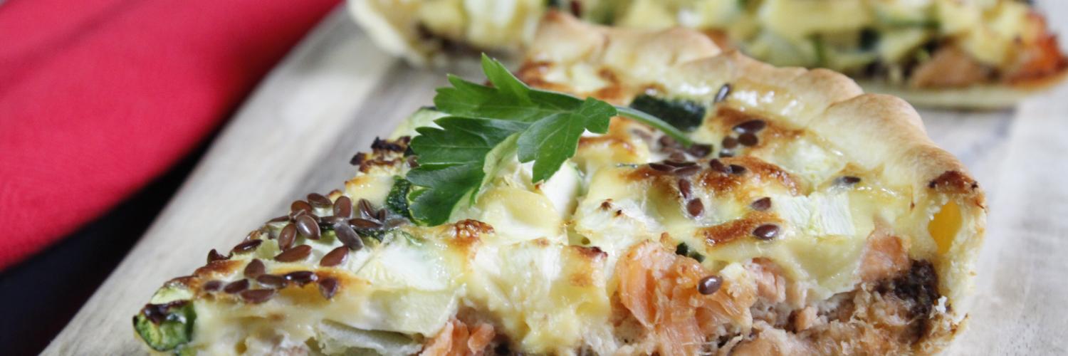 Quiche olives saumon et courgettes Quiche olives saumon et courgettes