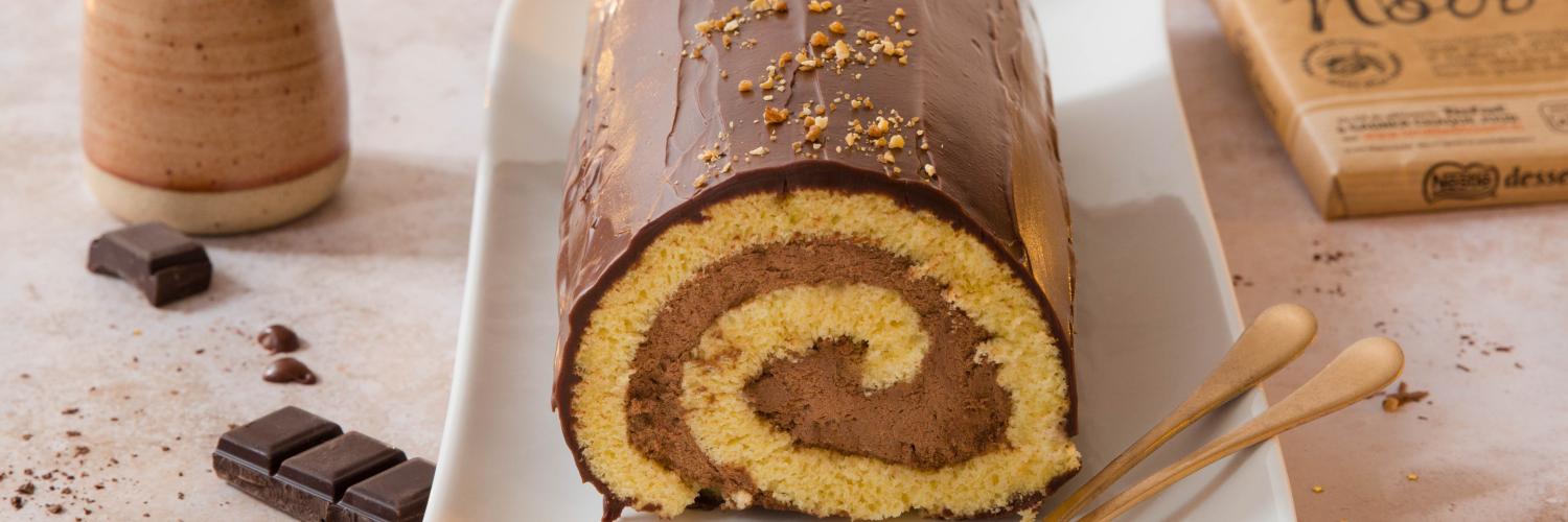 Bûche roulée mousse au chocolat Bûche roulée mousse au chocolat