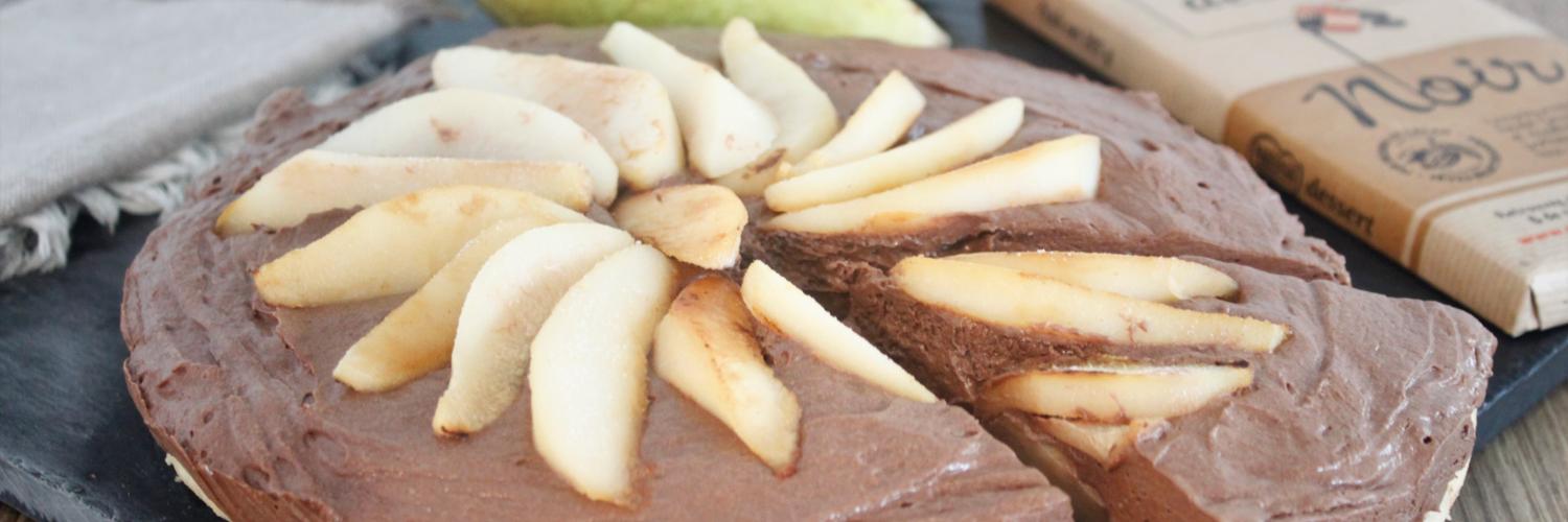 Delice aux noix poires caramelisées et mousse au chocolat Delice aux noix poires caramelisées et mousse au chocolat