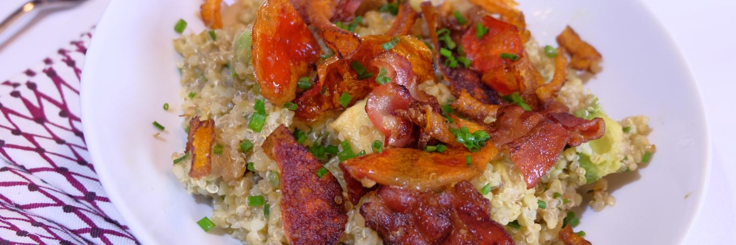 Salade de chips de légumes, boulgour et quinoa Salade de chips de légumes, boulgour et quinoa