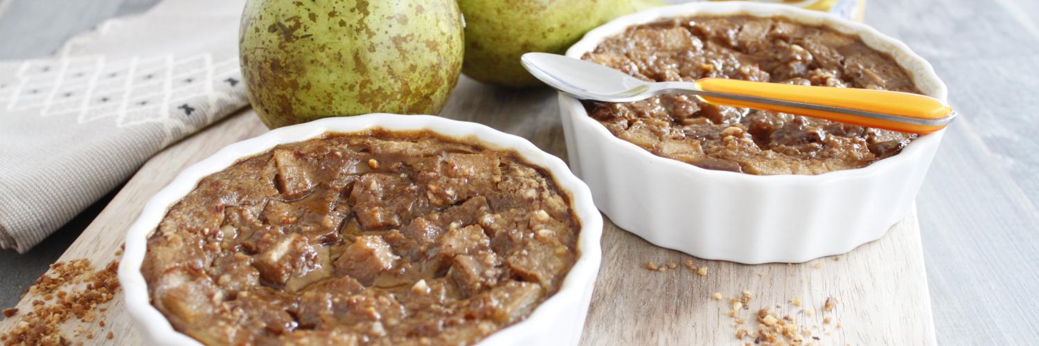 clafoutis aux poires et ricoré praliné clafoutis aux poires et ricoré praliné