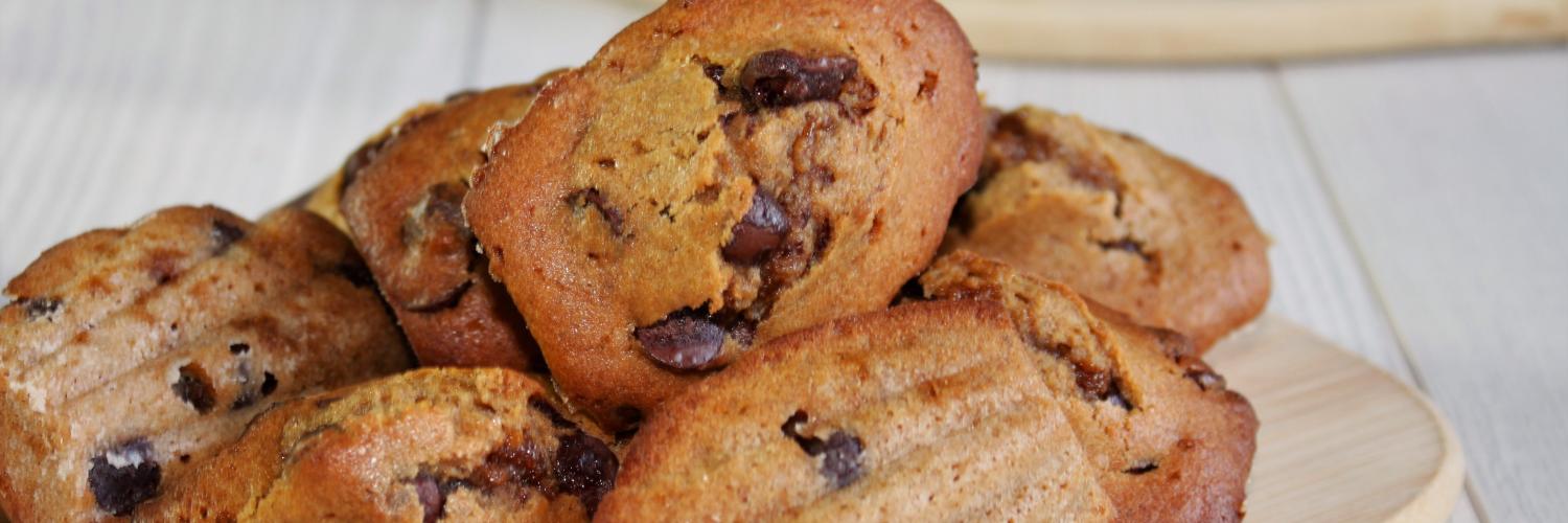Madeleines au chocolat Bio et sucre rapaduro Madeleines au chocolat Bio et sucre rapaduro