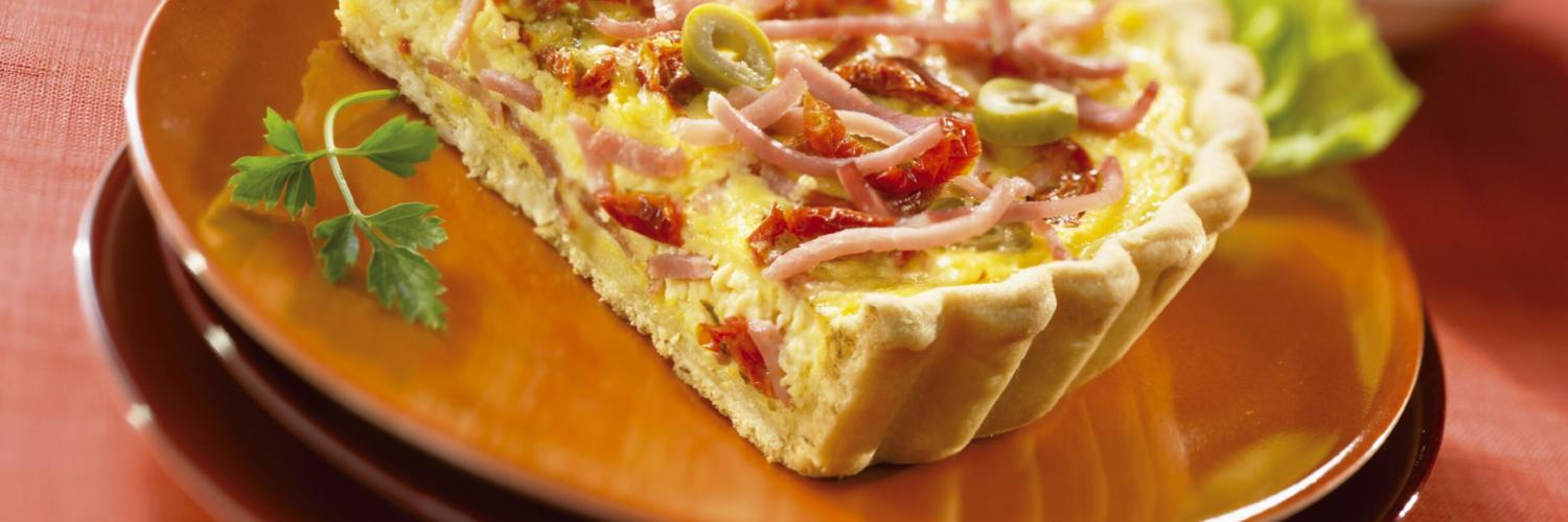 Tarte aux tomates confites et rape de jambon Tarte aux tomates confites et rape de jambon
