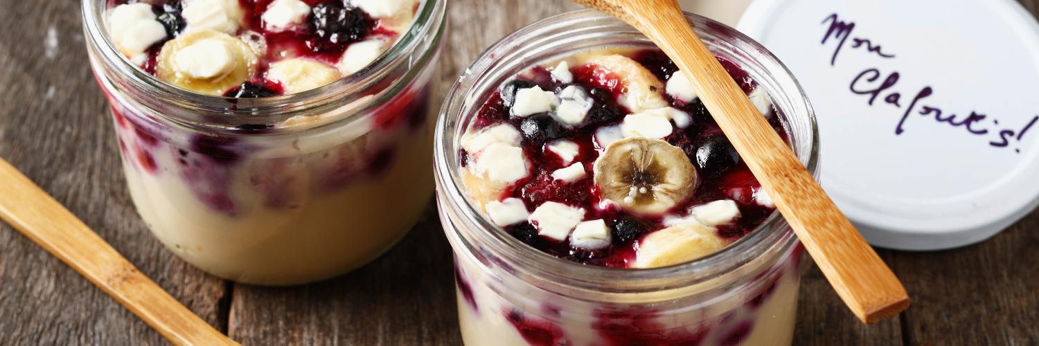 Clafoutis bananes fruits rouges Clafoutis bananes fruits rouges