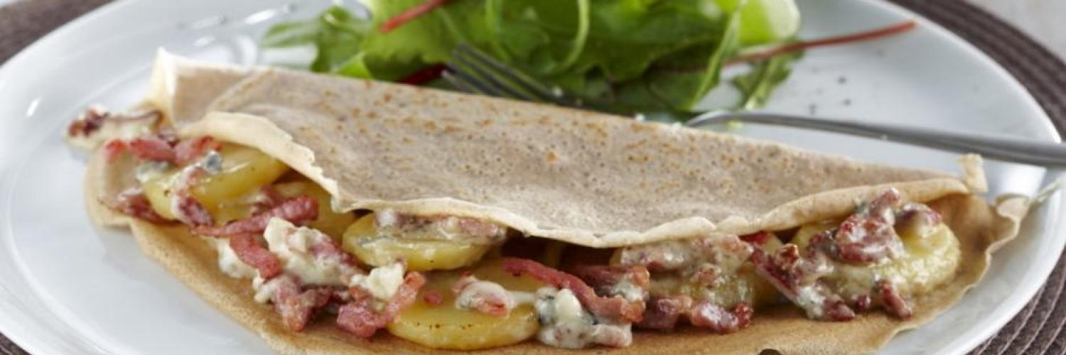 Galette au sarrazin façon tartiflette Galette au sarrazin façon tartiflette