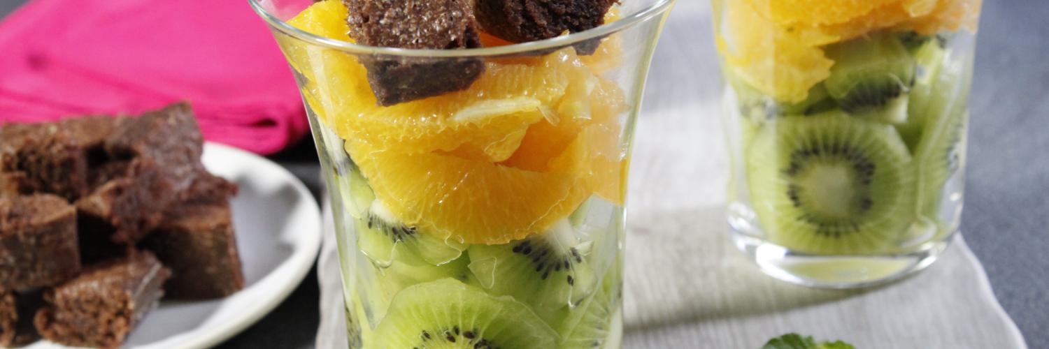 salade de fruit et mini brownies salade de fruit et mini brownies