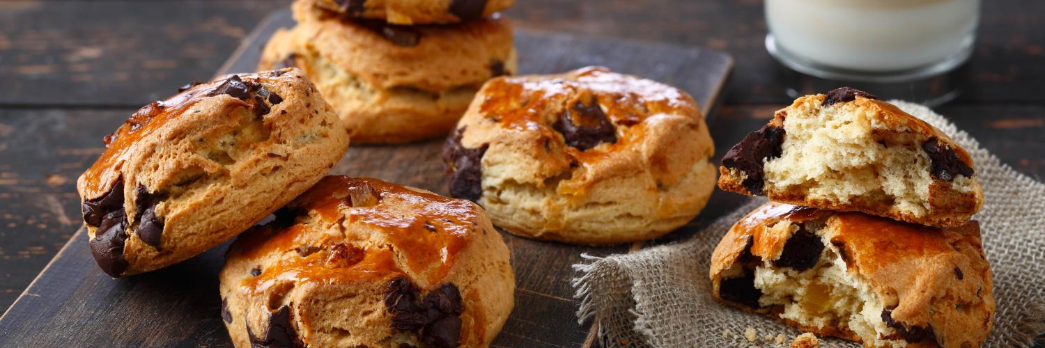 Scones aux pépites de chocolat corsé et gingembre Scones aux pépites de chocolat corsé et gingembre