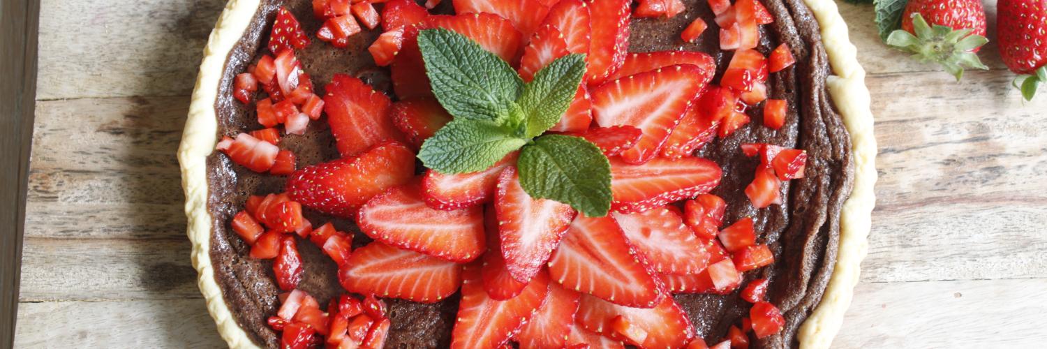 Tarte fraise chocolat (pas avant avril 2005) Tarte fraise chocolat (pas avant avril 2005)