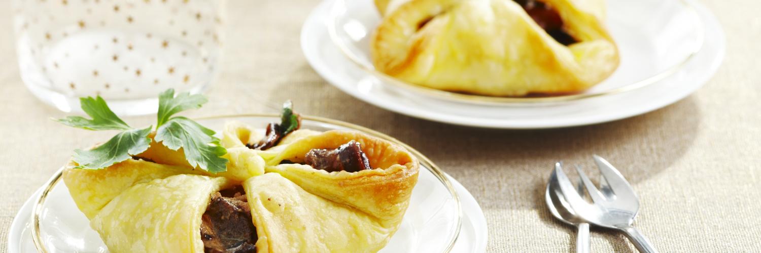 Feuilletés aux cèpes et au foie gras Feuilletés aux cèpes et au foie gras