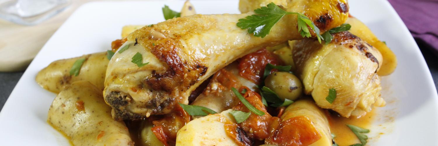 Poulet aux tomates et olives Poulet aux tomates et olives