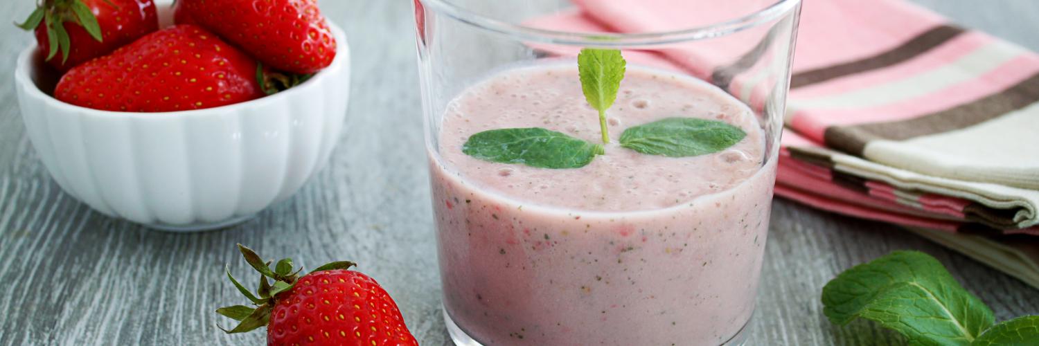 Smoothie fraise menthe Smoothie fraise menthe