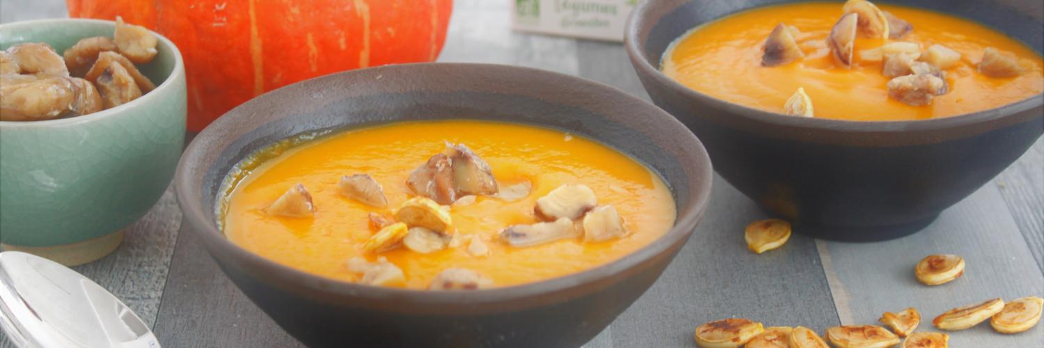 velouté de potimarron aux chataignes velouté de potimarron aux chataignes