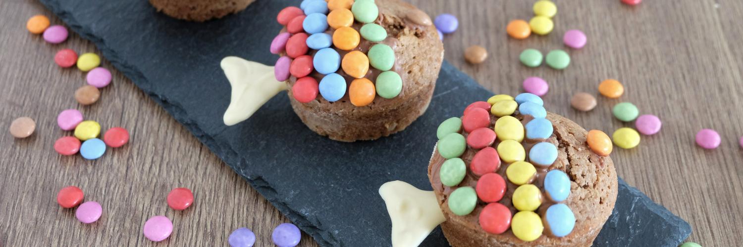 Cup cake poisson d'avril Smarties Cup cake poisson d'avril Smarties