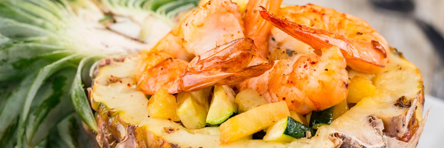 Wok de crevettes à l'ananas à l'Actifry Wok de crevettes à l'ananas à l'Actifry