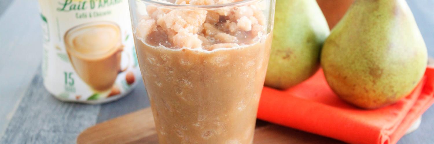 Granité de poires et Ricoré au lait d'amandes