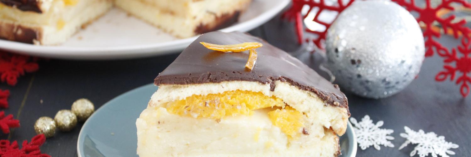 Gâteau de fête crème pâtissière orange chocolat Gâteau de fête crème pâtissière orange chocolat