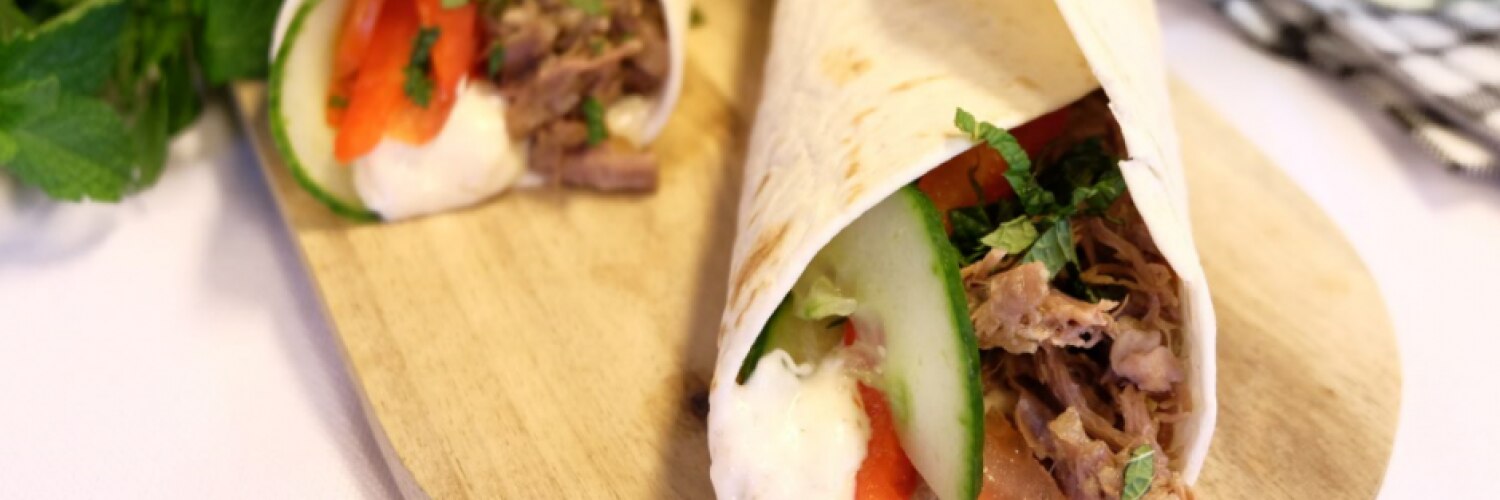 Chawarma d’agneau en wraps Cookéo, recette libanaise Chawarma d’agneau en wraps Cookéo, recette libanaise