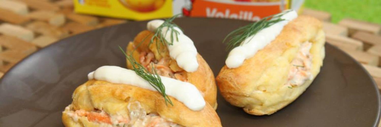 Eclairs au saumon citron et aneth Eclairs au saumon citron et aneth