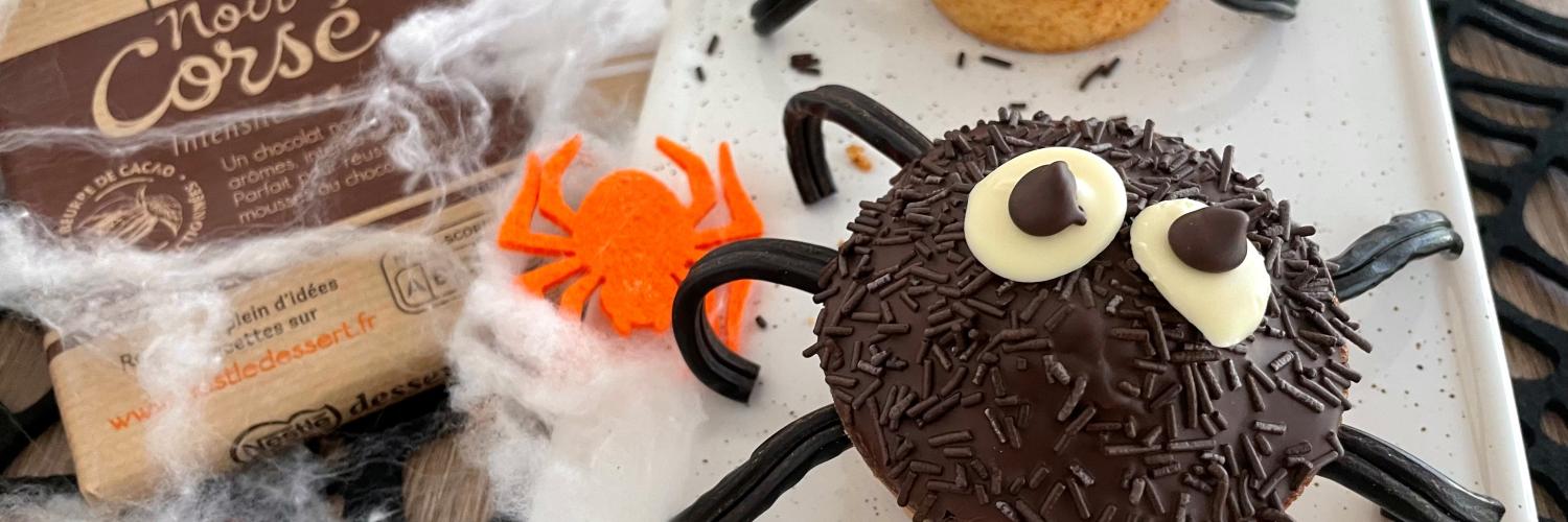 Muffins araignée d'Halloween Muffins araignée d'Halloween