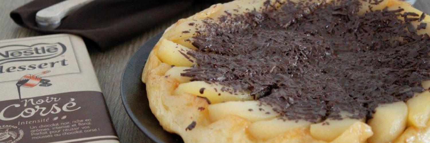 Tarte tatin poires et chocolat corsé Tarte tatin poires et chocolat corsé