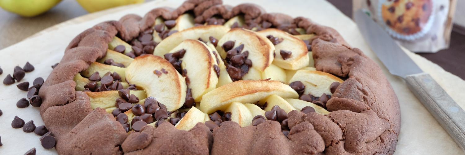 Tarte rustique aux pommes et pépites de chocolat Tarte rustique aux pommes et pépites de chocolat