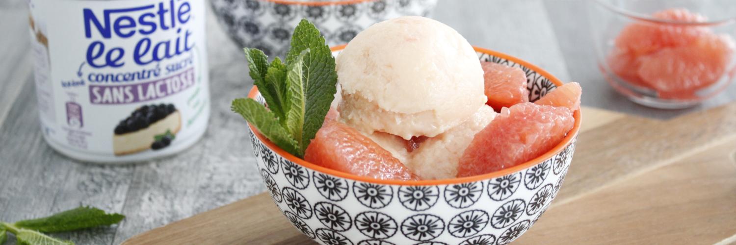 Sorbet au pamplemousse sans lactose Sorbet au pamplemousse sans lactose