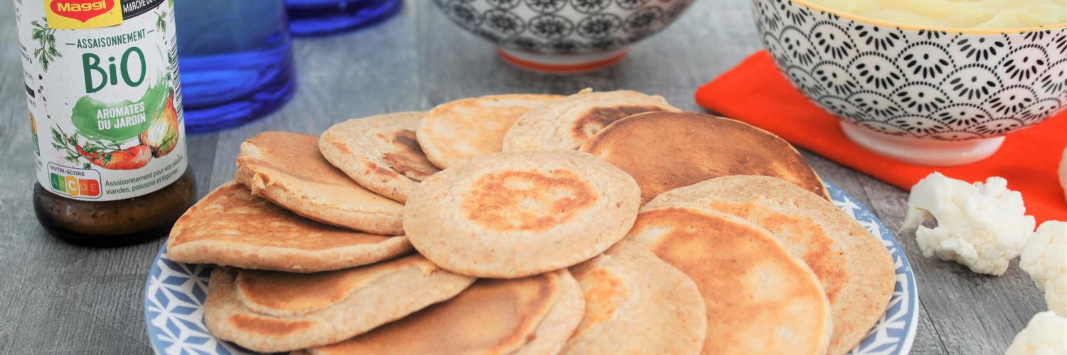 Blinis au kefir et dip de légumes Blinis au kefir et dip de légumes