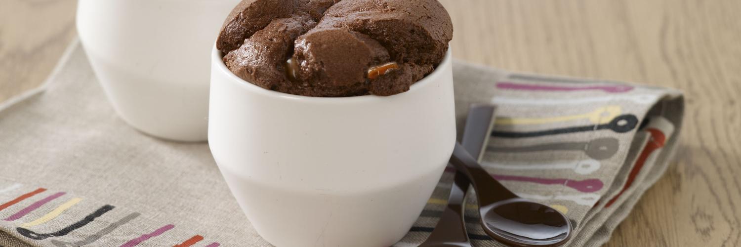 Soufflé au chocolat et pépites de caramel Soufflé au chocolat et pépites de caramel
