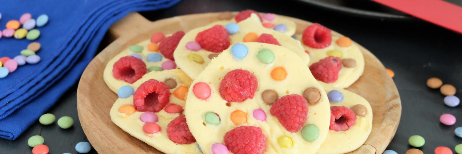 Pancakes framboises Smarties Pancakes framboises Smarties