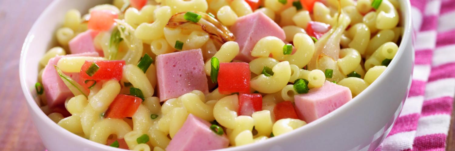 Coquillettes au jambon et fromage frais Coquillettes au jambon et fromage frais