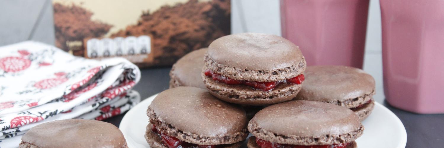 Macarons à la compotée de fraises Macarons à la compotée de fraises