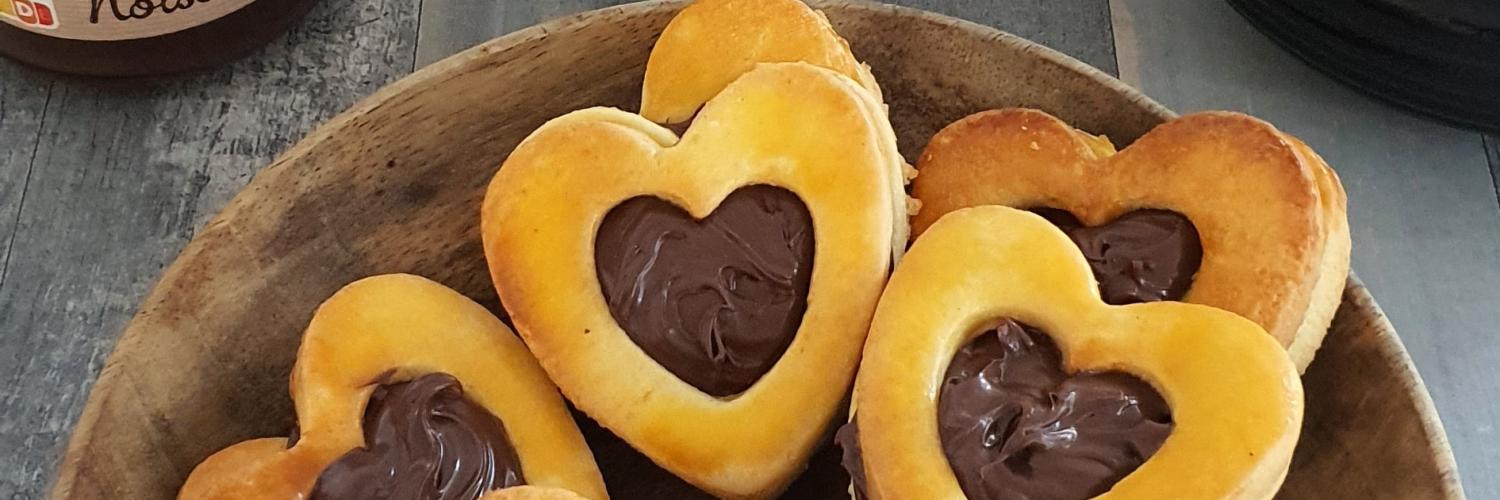 Sablés cœurs pâte à tartiner Sablés cœurs pâte à tartiner
