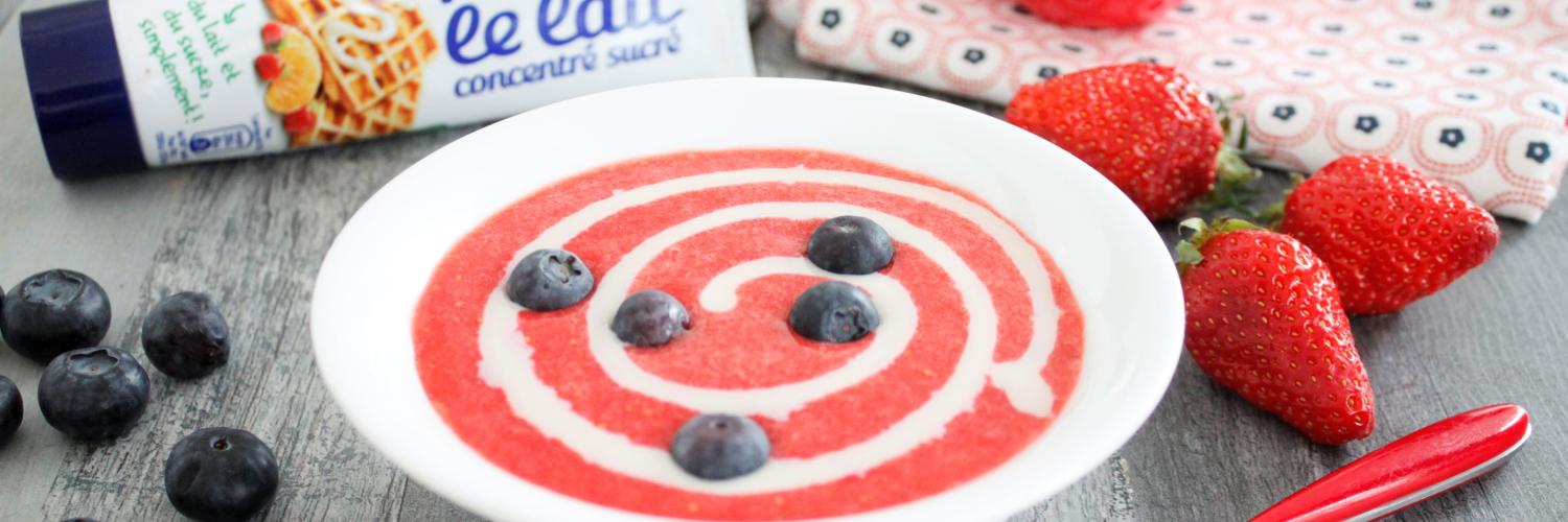 Soupe glacée fraises et lait concentré Soupe glacée fraises et lait concentré