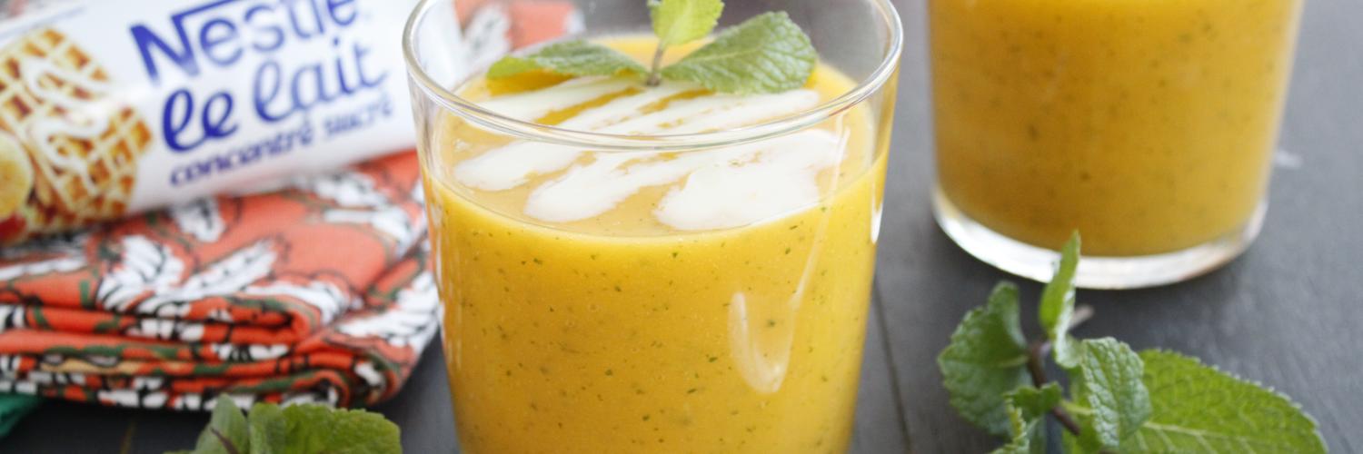 Glace velouté mangue et lait concentré sucré Glace velouté mangue et lait concentré sucré