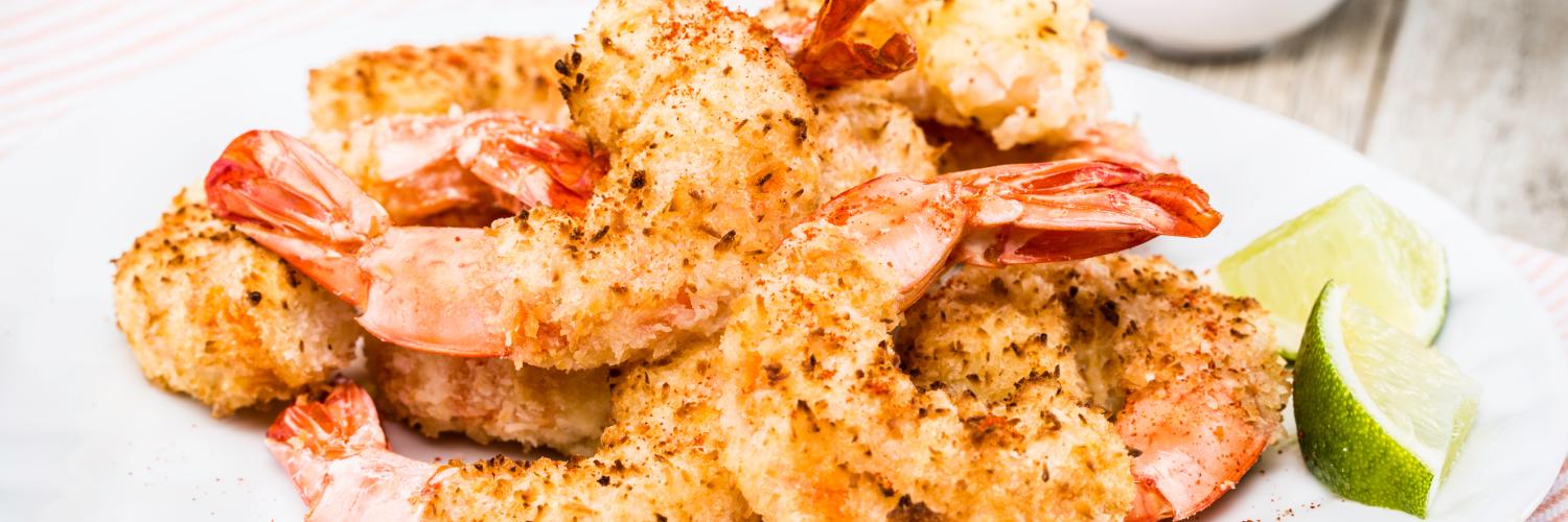 Crevettes panées à la noix de coco à l'Actifry Crevettes panées à la noix de coco à l'Actifry