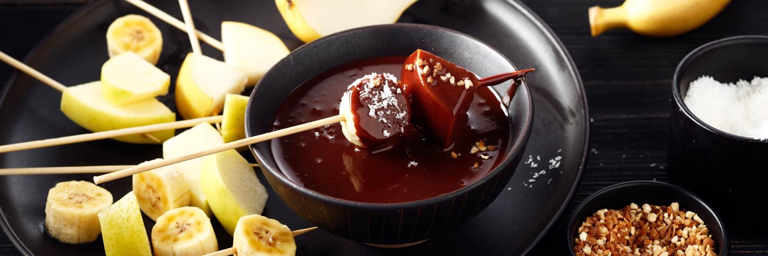 Fondue au chocolat et aux fruits Fondue au chocolat et aux fruits