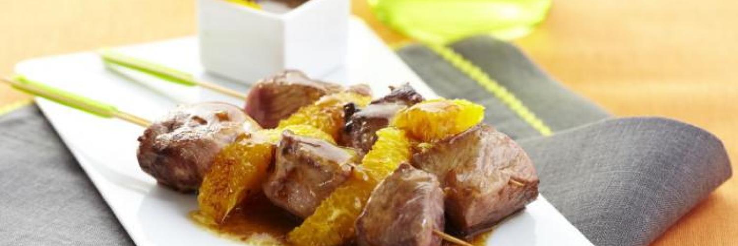 Brochettes de canard à l'orange 2 personnes Brochettes de canard à l'orange 2 personnes