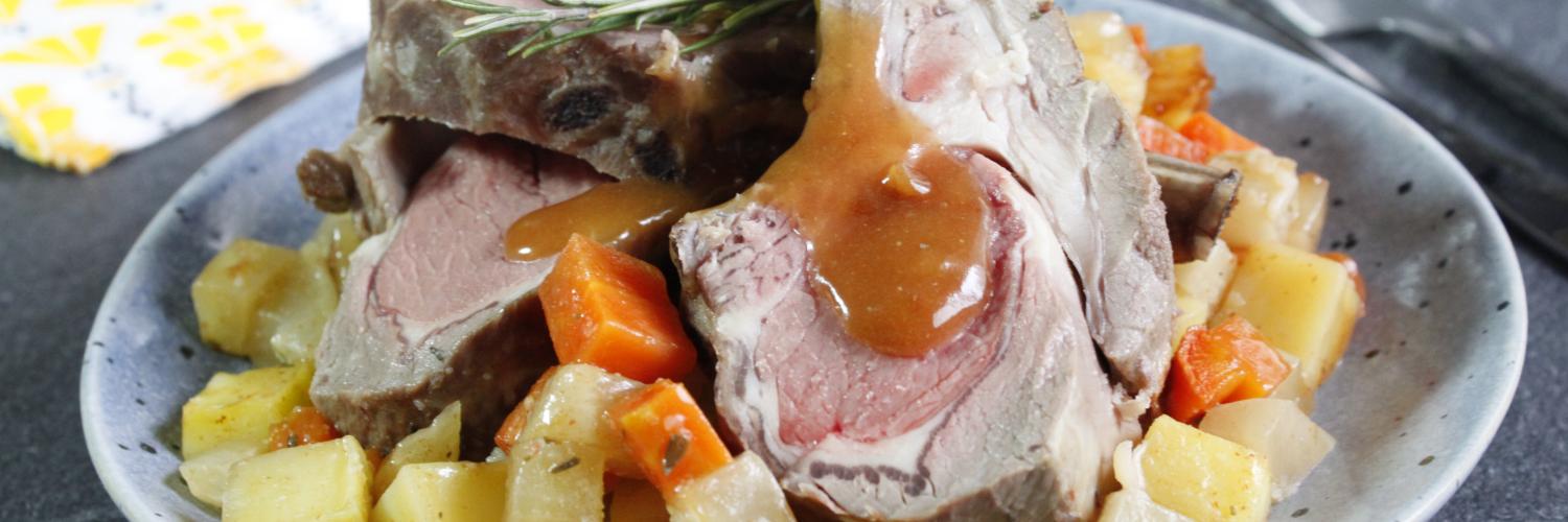 Carré d'agneau et petits légumes Carré d'agneau et petits légumes