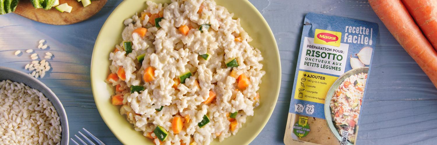 Maggi Recette facile! Risotto onctueux aux petits légumes Maggi Recette facile! Risotto onctueux aux petits légumes