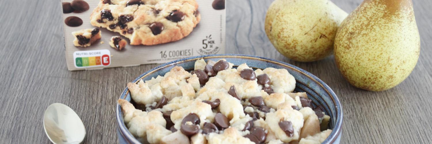 Crumble de poire au chocolat avec PPG Cookies Crumble de poire au chocolat avec PPG Cookies