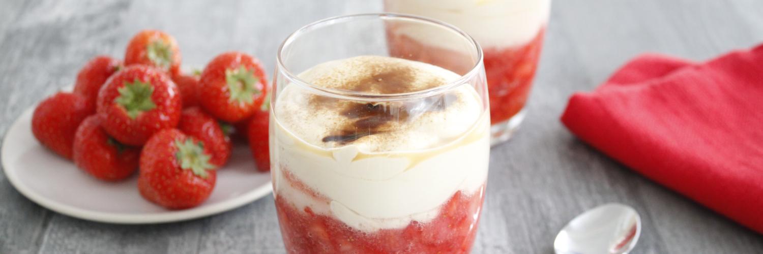 Minestrone de fraises à la mascarpone et ricoré Minestrone de fraises à la mascarpone et ricoré
