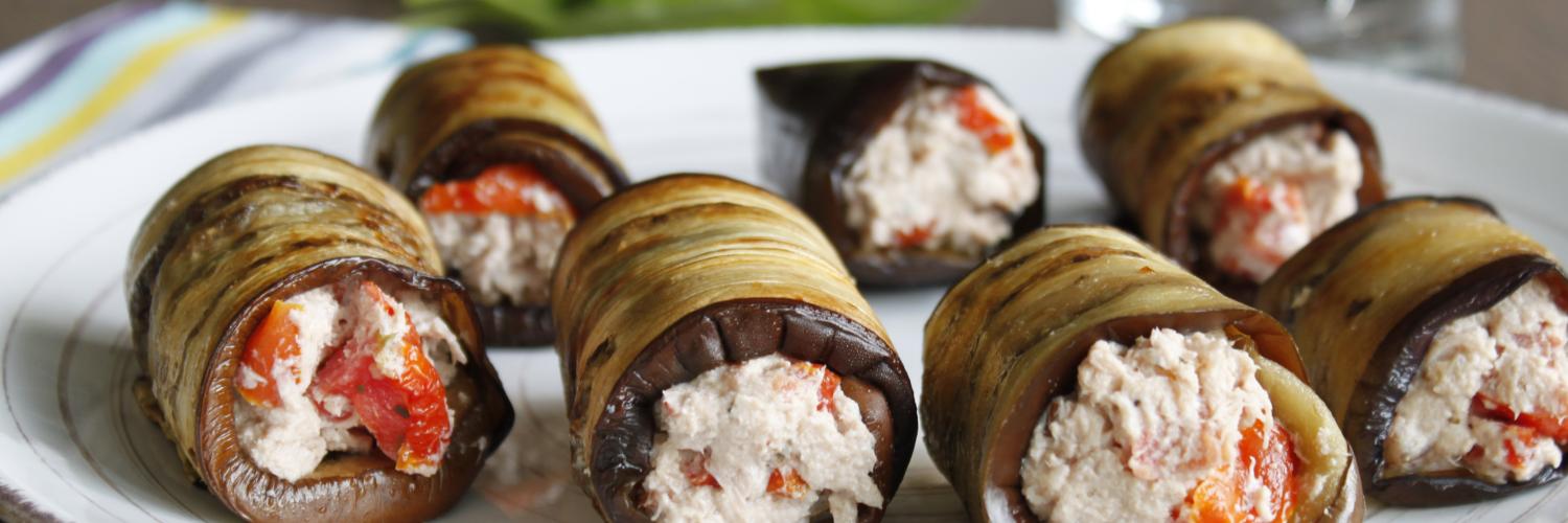 Rouleaux d'aubergines thon ricotta Rouleaux d'aubergines thon ricotta