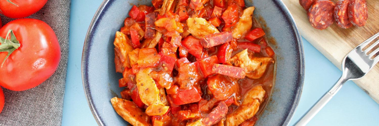 Poulet basquaise au chorizo Poulet basquaise au chorizo