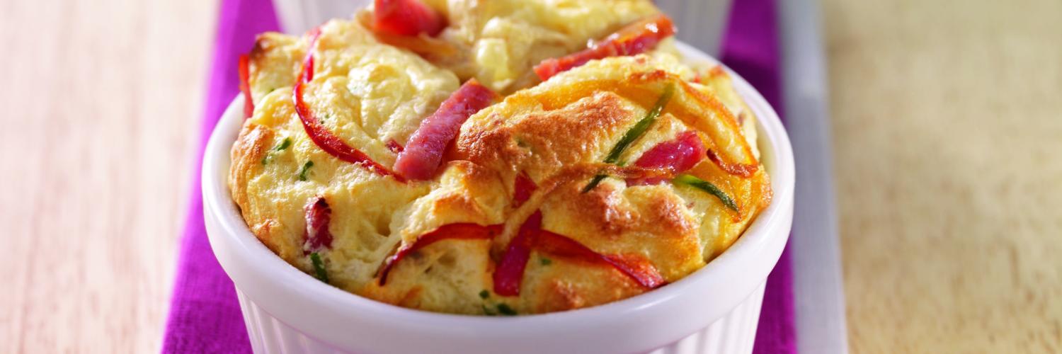 Petits soufflés aux allumettes et légumes Petits soufflés aux allumettes et légumes