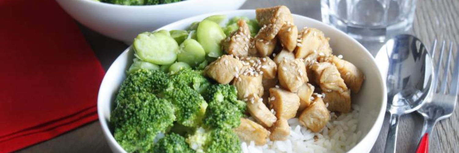 Buddha bowl au poulet façon terriaki Buddha bowl au poulet façon terriaki