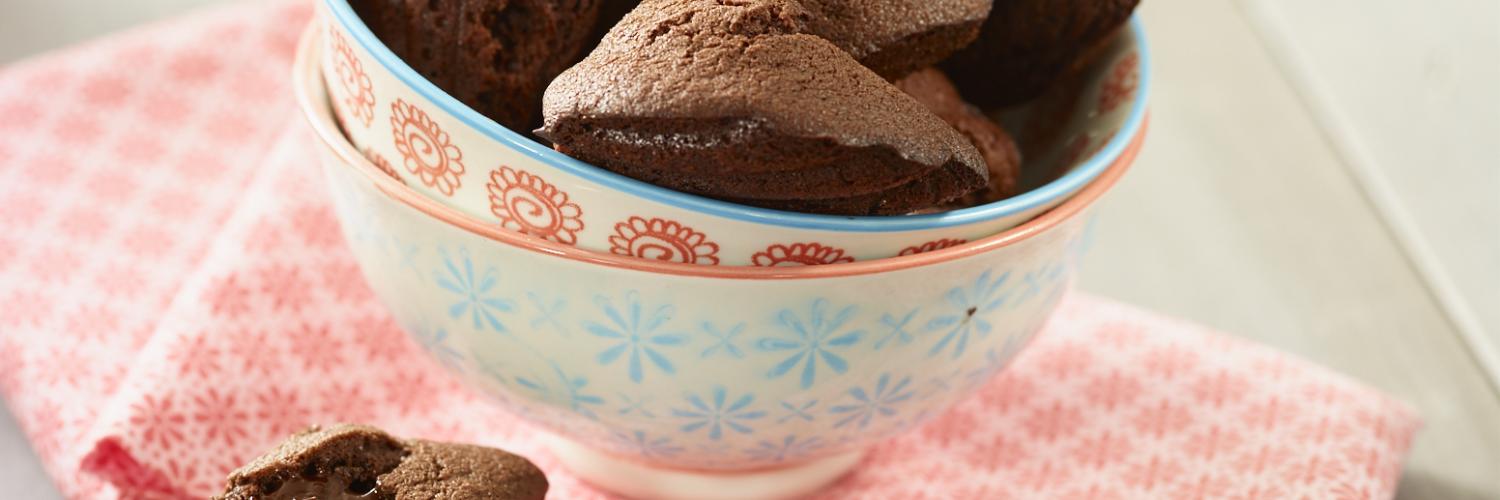 Madeleines coeur chocolat noir absolu Madeleines coeur chocolat noir absolu