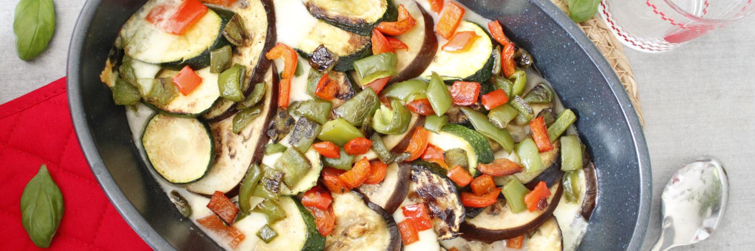 Tian de courgettes, aubergines et poivron Tian de courgettes, aubergines et poivron