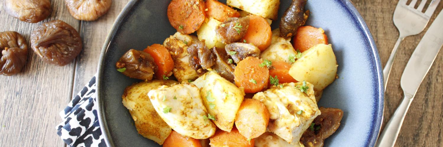 Tajine de poulet aux figues, carottes et miel Companion Tajine de poulet aux figues, carottes et miel Companion