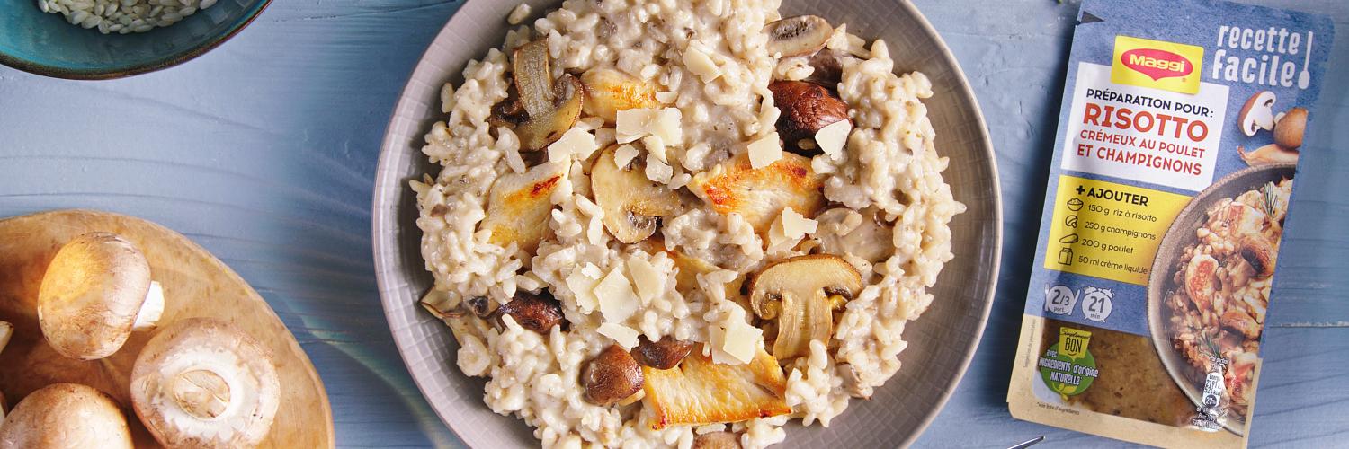 Maggi Recette Facile! Risotto poulet champi Maggi Recette Facile! Risotto poulet champi