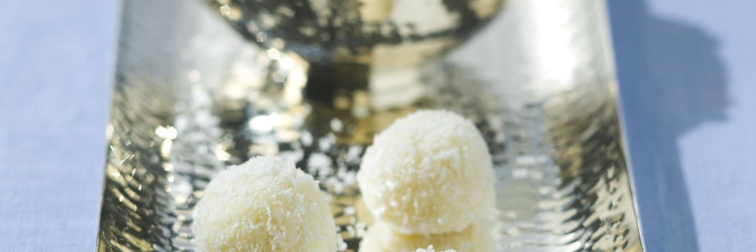 Truffes chocolat blanc coco Truffes chocolat blanc coco